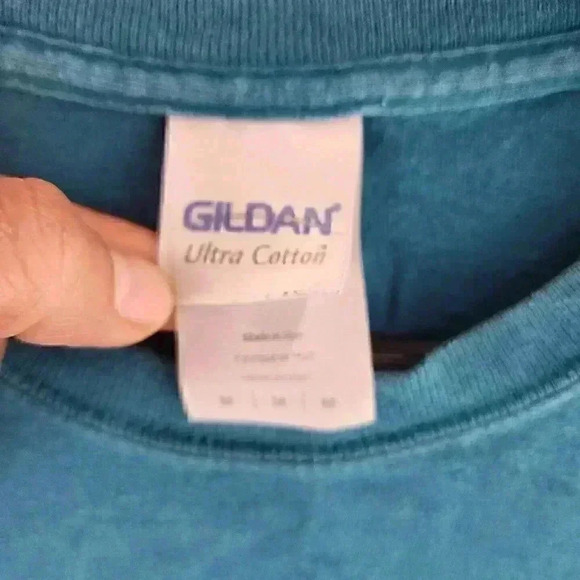 Vintage Gildan Cotton A Lice Of Paradise Short sleeve Blue T Shirt Men's M - Picture 5 of 8